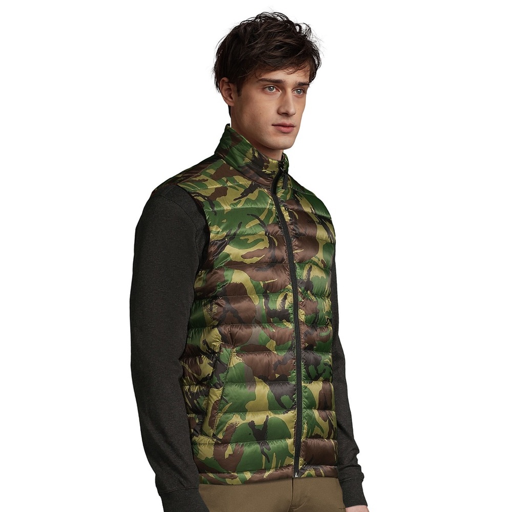 Lands End Camouflage Down Vest - Large